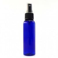 Bouteille 125 ml, plastique PET bleu, vaporisateur noir