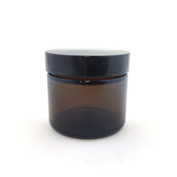 Pot 50 ml, verre ambré, couvercle phénolique noir