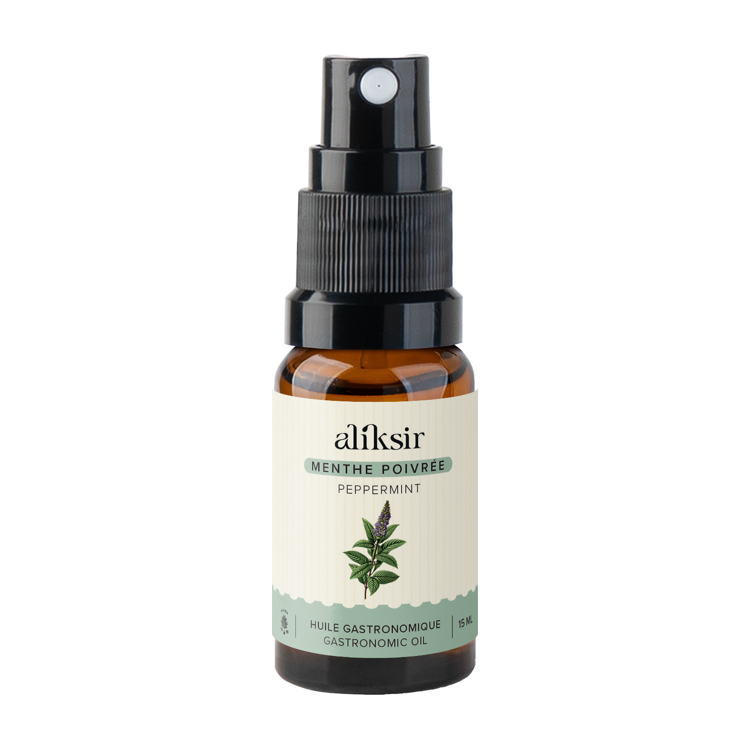 Menthe poivre (Mentha piperita) - Huile gastronomique bio Aliksir Huiles Essentielles Menthe poivre (Mentha piperita) - Huile gastronomique bio Aliksir Huiles Essentielles