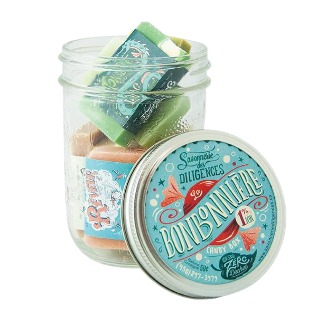 Bonbonnière de mini-savons Diligences, 275 g