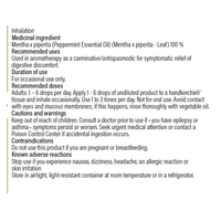 Peppermint (Mentha piperita) Natural Health Product (NHP) - Organic Essential Oil