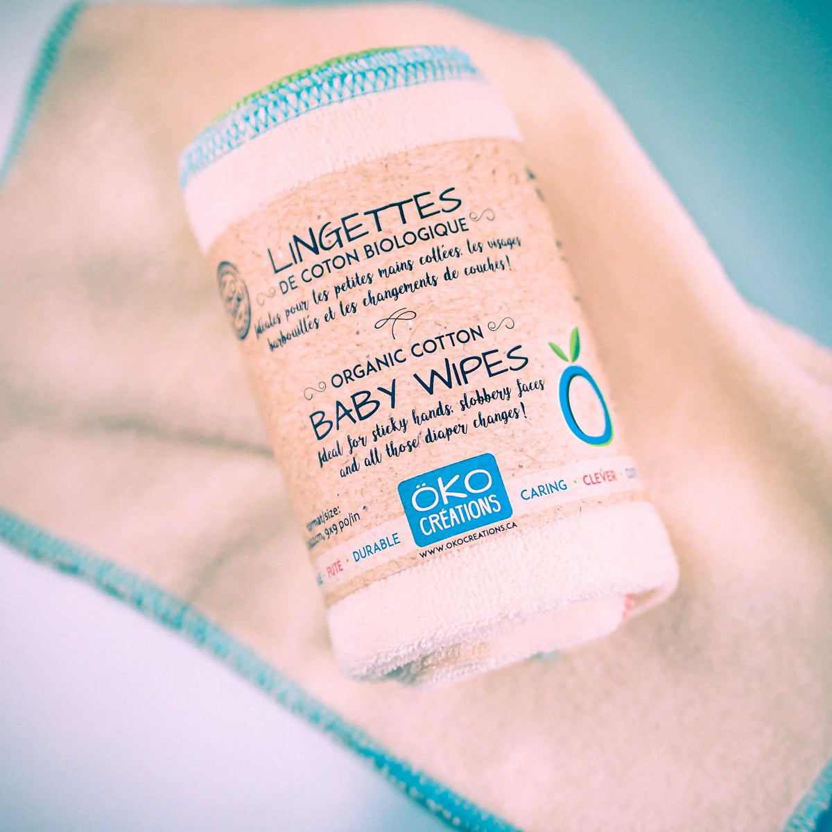 Débarbouillettes de coton BIO, Öko créations, 4 unités