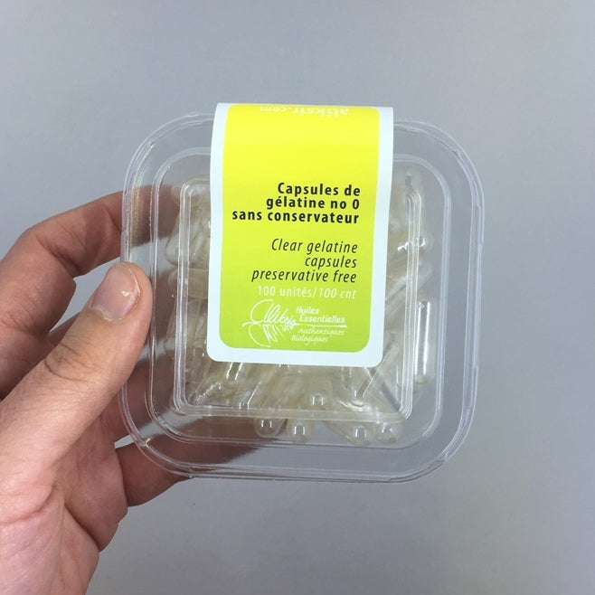 Gelatin Capsules (Capsules) #0, 100 units