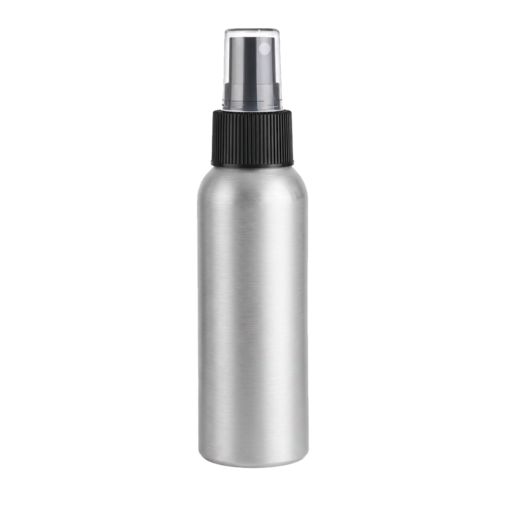 Bouteille aluminium 80 ml avec vaporisateur noir