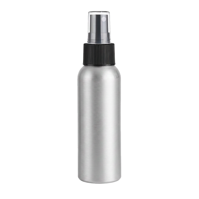 Bouteille aluminium 80 ml avec vaporisateur noir