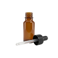 10ml Amber glass bottle, black dropper, 5 Units
