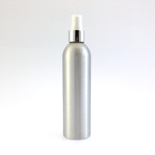 Bouteille 250 ml, aluminium enduit époxy, vaporisateur argenté