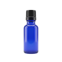 30 ml bottle, blue glass, black dropper cap, 5 units