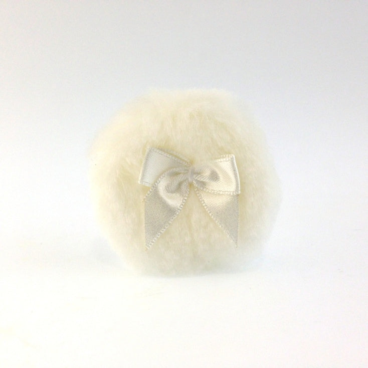 Round powder puff 5 cm, white, 5 units