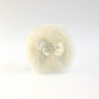 Round powder puff 5 cm, white, 5 units