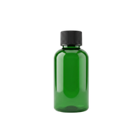 60 ml bottle, green PET plastic, black reducer cap