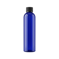 125 ml bottle, blue PET plastic, black reducer cap