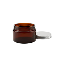 50 ml jar, amber PET plastic, aluminum lid with liner