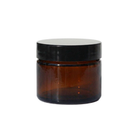 50 ml jar, amber glass, black phenolic lid