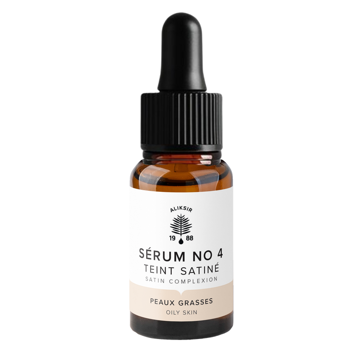 Sérum no 4 Teint satiné (peau grasse), 15 ml compte-goutte