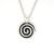 Necklace Diffuser, Spiral, Silver Plated on Brass