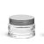30ml Jar, Clear Glass, Silver Polypro Cap