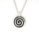 Necklace Diffuser, Spiral, Silver Plated on Brass